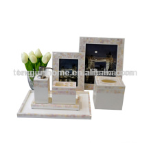 Hotel Articles Romantic Sea shell bathroom accessories sets Sea shell Resin bathroom sets Seashell bathroom decorations